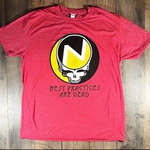 GRATEFUL DEAD T-Shirt Adult X-Large Red Best Practices Are Dead Graphic Tee EUC